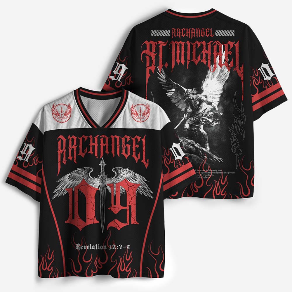 Angel Graphic Graphic Mesh Jersey