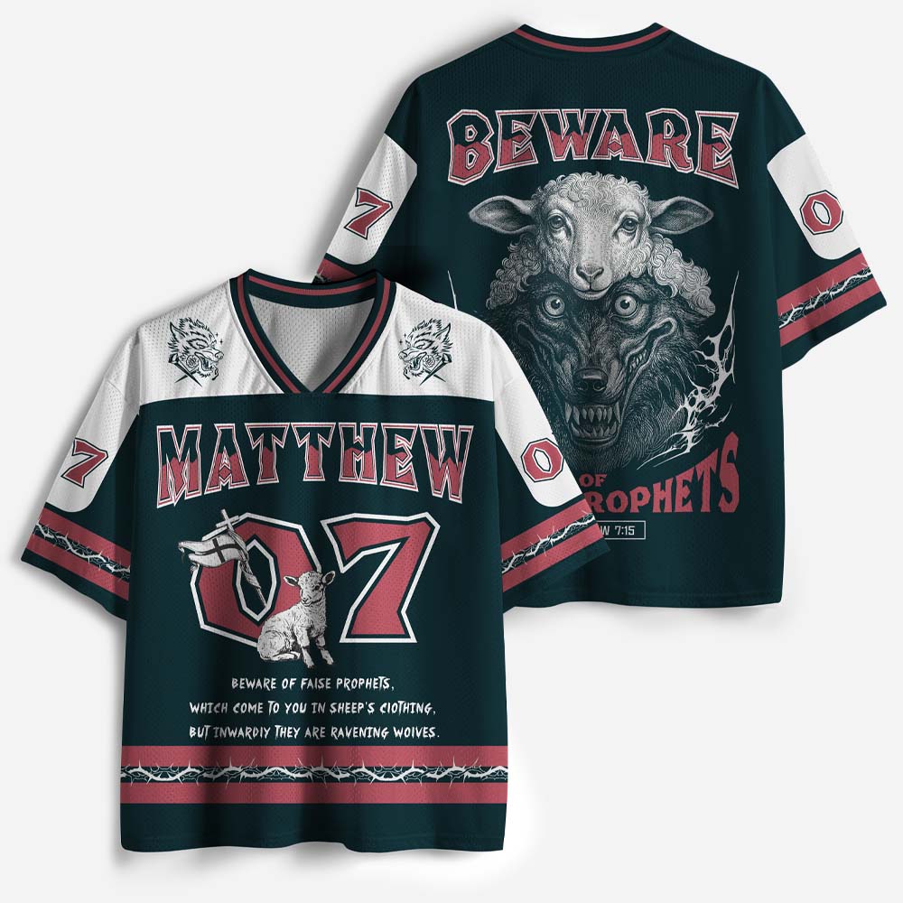Wolf and Sheep Graphic Mesh Jersey