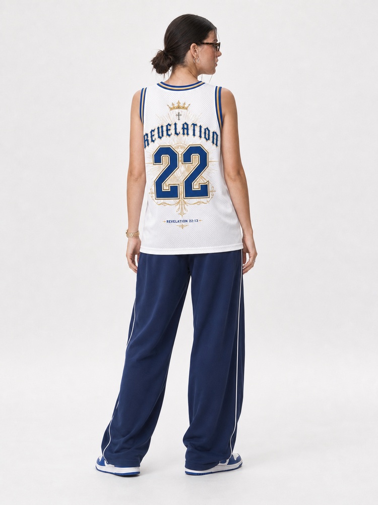 Crown Statement Graphic Mesh Jersey Tank Top