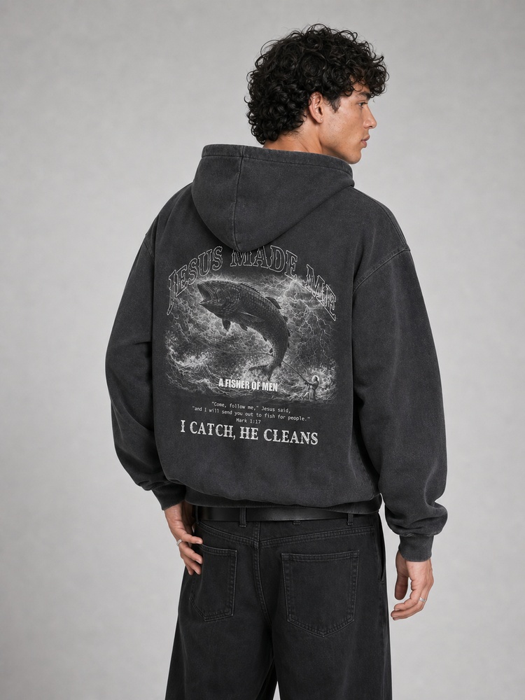 Fisherman Vintage Washed Hoodie