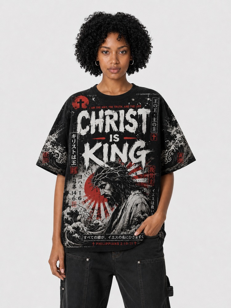 Crown Statement Eco Oversized Graphic Tees · GRS Certified