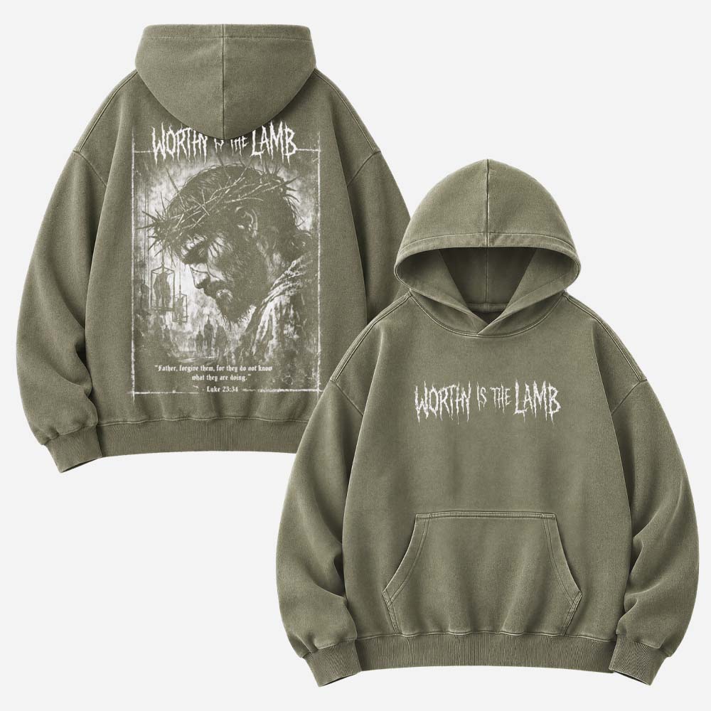 Lamb Worthy Vintage Washed Hoodie