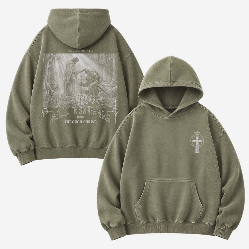 I Can Do All Things Vintage Washed Hoodie