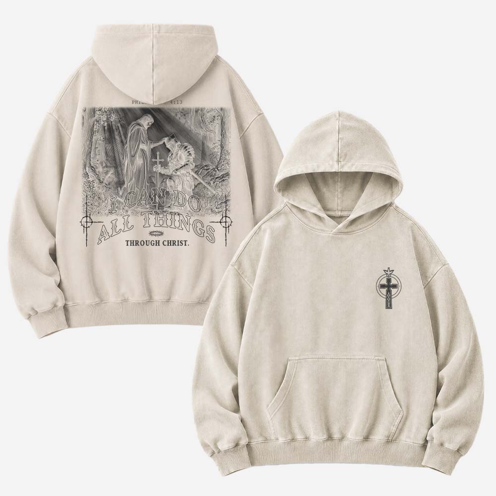 I Can Do All Things Vintage Washed Hoodie