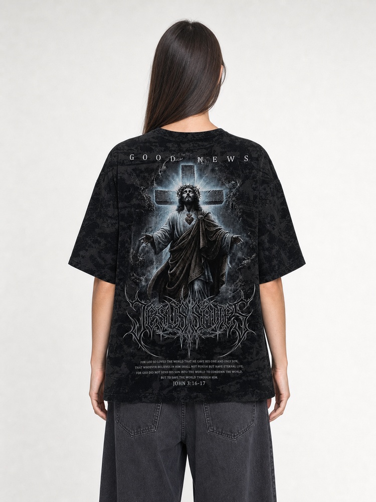 Good News Eco Oversized Graphic Tees · GRS Certified