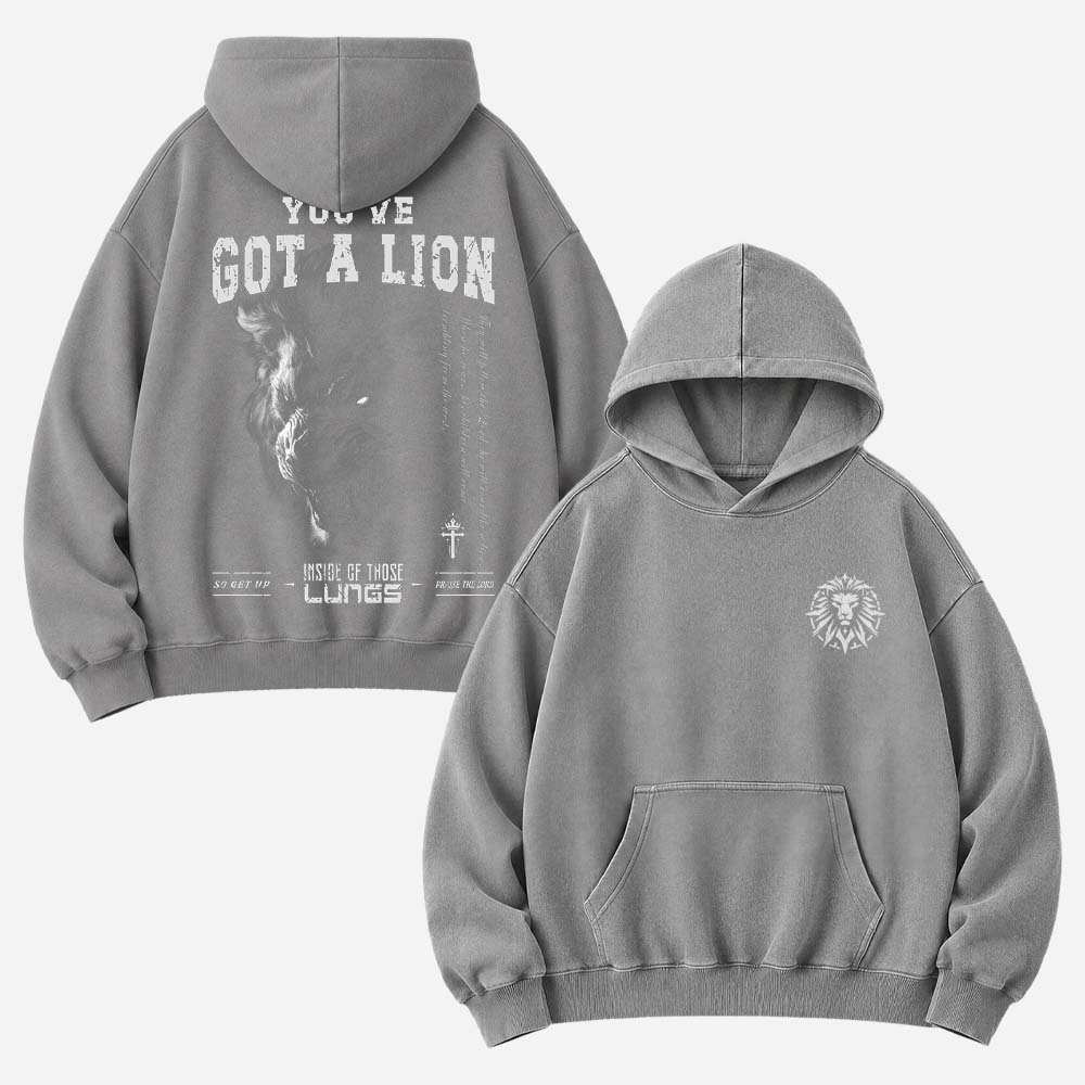 You've Got A Lion Vintage Washed Hoodie