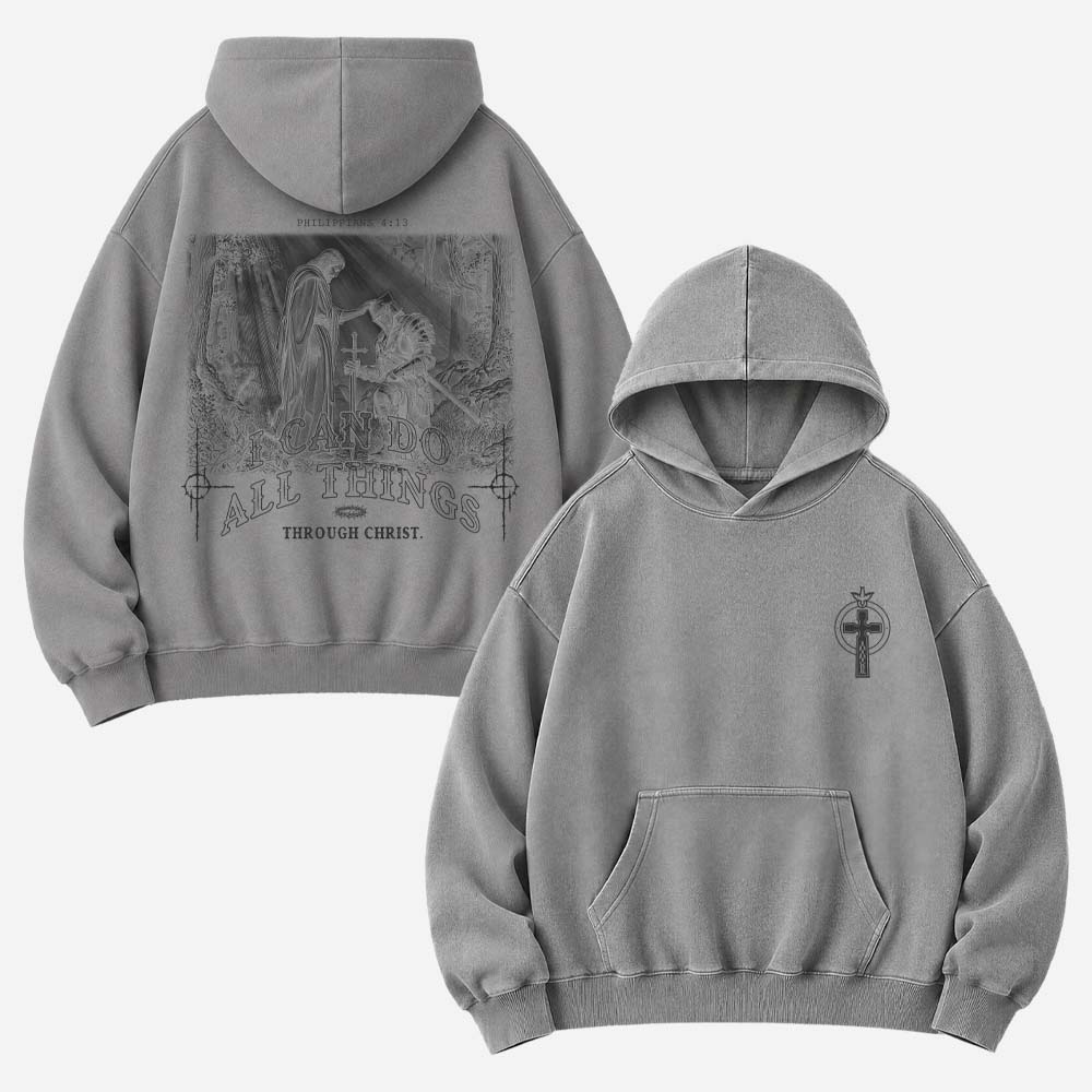 I Can Do All Things Vintage Washed Hoodie
