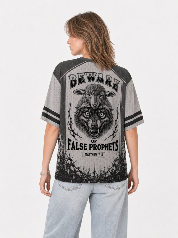 Wolf and Sheep Graphic Mesh Jersey