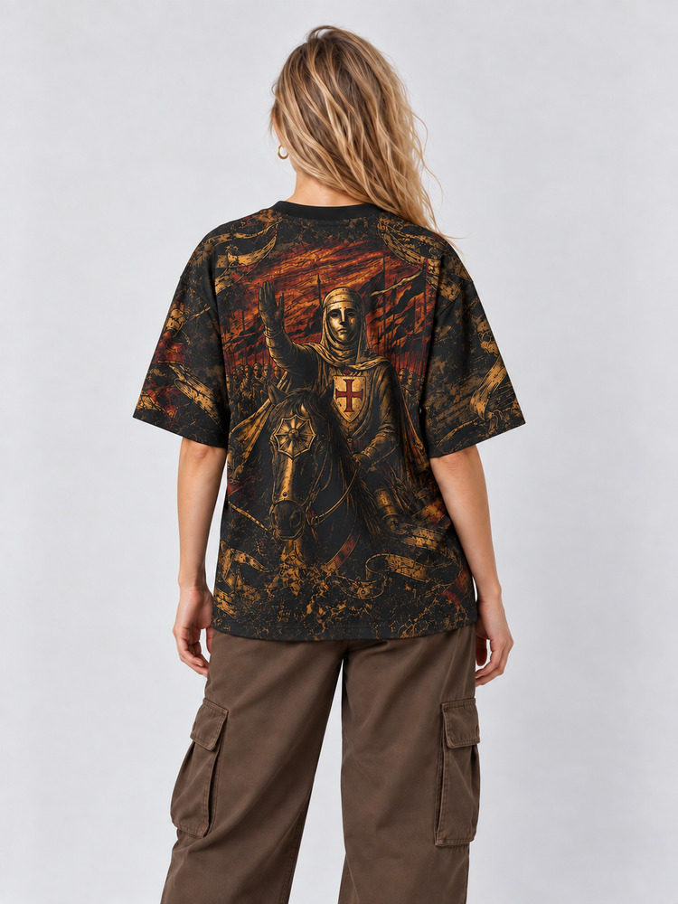 Crowned King Eco Oversized Graphic Tees · GRS Certified