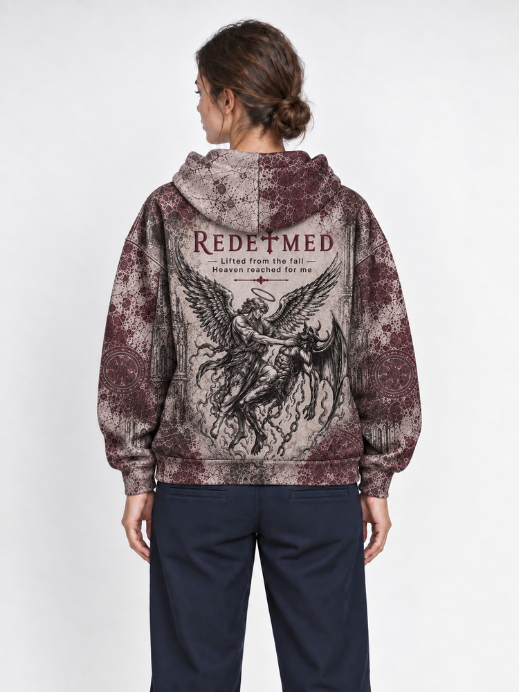 Angel Rescue All Over Print Scuba Hoodie