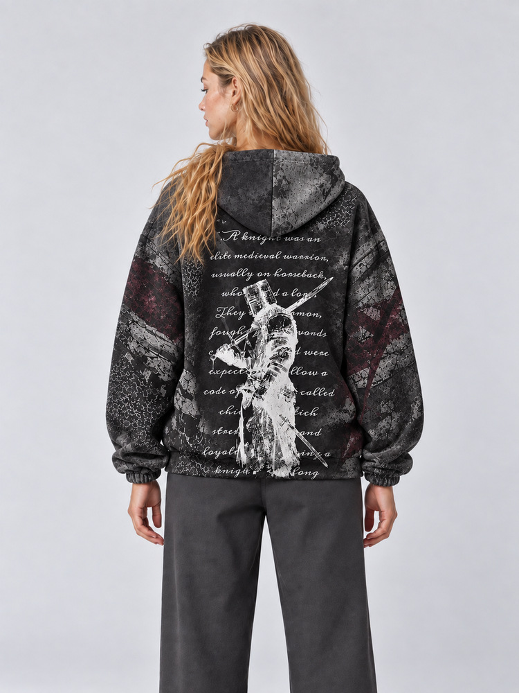 Armored Knight All Over Print Scuba Hoodie
