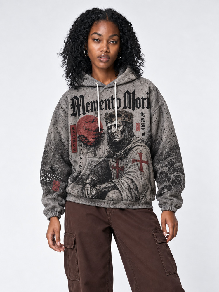 Memento Mori All Over Print Scuba Hoodie