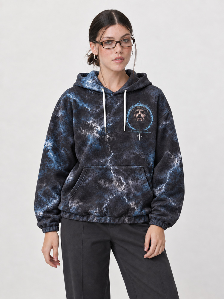 Crowned Storm All Over Print Scuba Hoodie