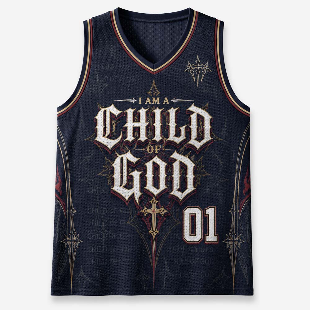 Child Emblem Graphic Mesh Jersey Tank Top
