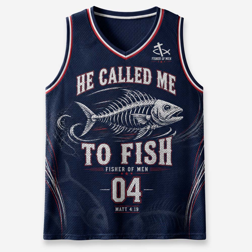 Called to Fish Graphic Mesh Jersey Tank Top