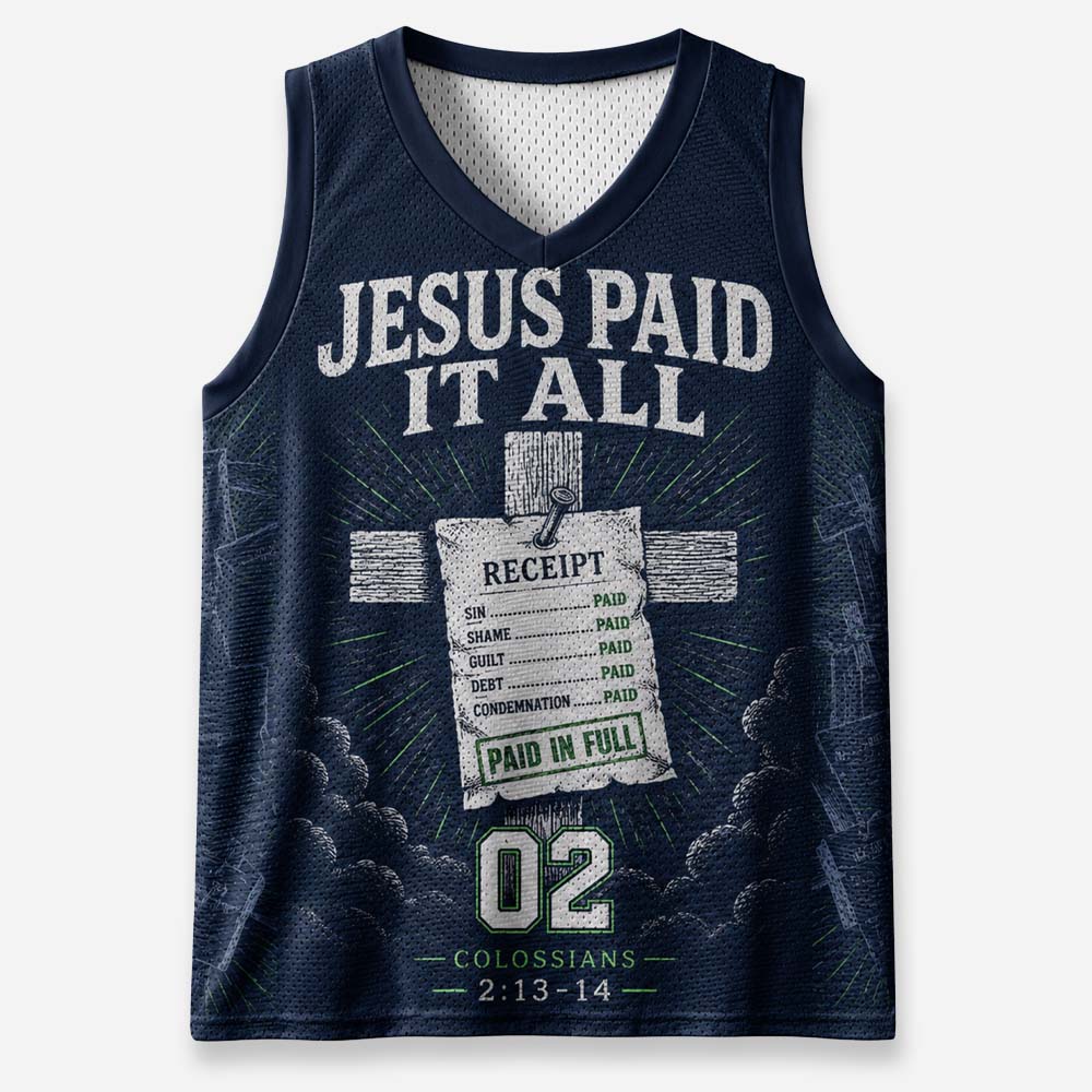 Debt Erased Receipt Emblem Graphic Mesh Jersey Tank Top
