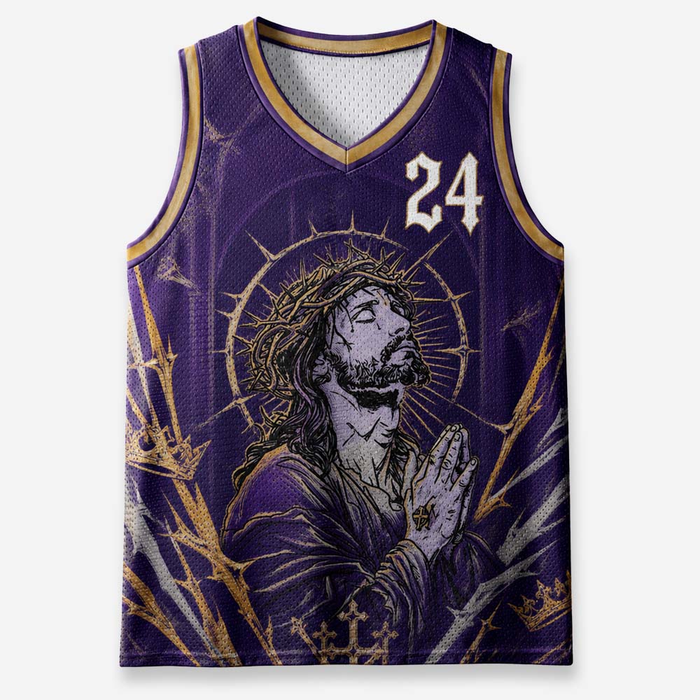 Thorned Portrait Graphic Mesh Jersey Tank Top