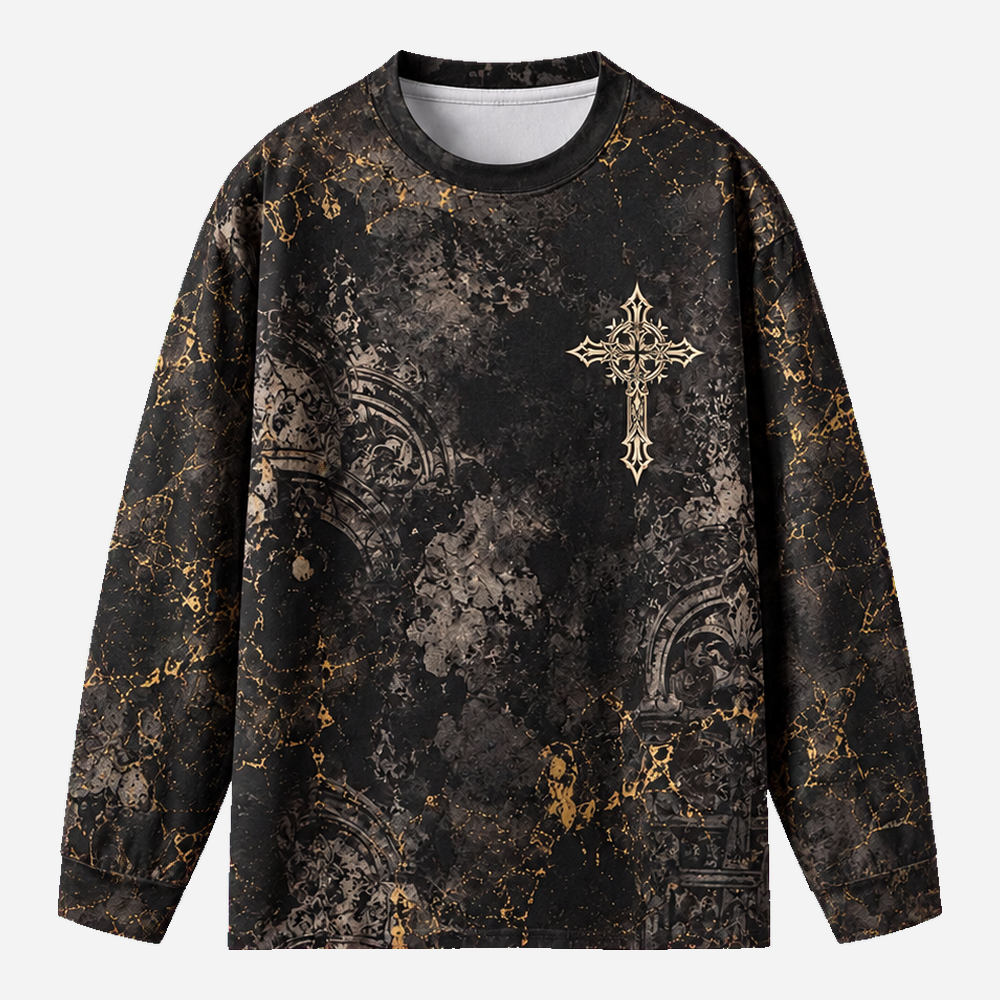 Golden Angel Eco Oversized Long-Sleeve Graphic Tees · GRS Certified