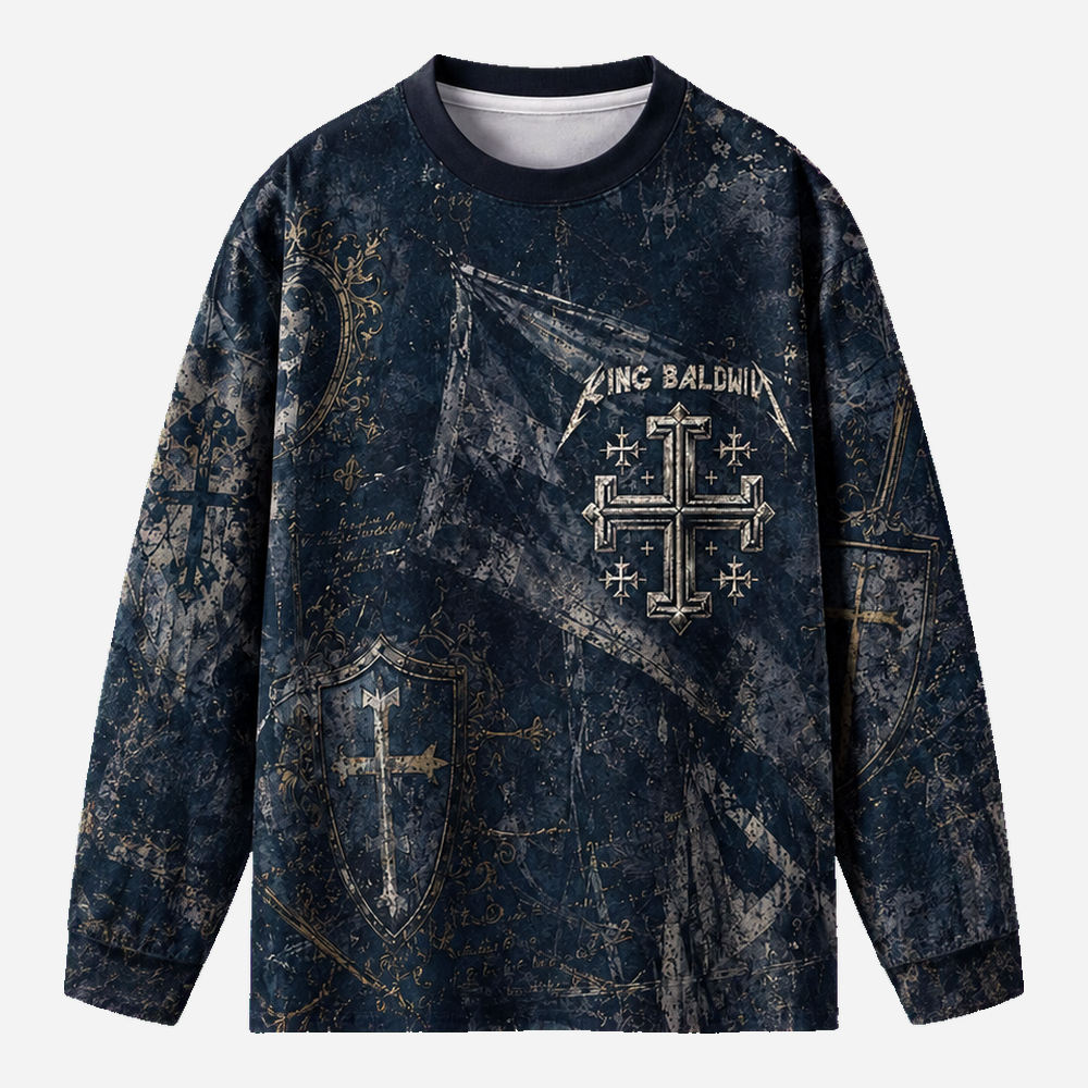 Masked King Eco Oversized Long-Sleeve Graphic Tees · GRS Certified