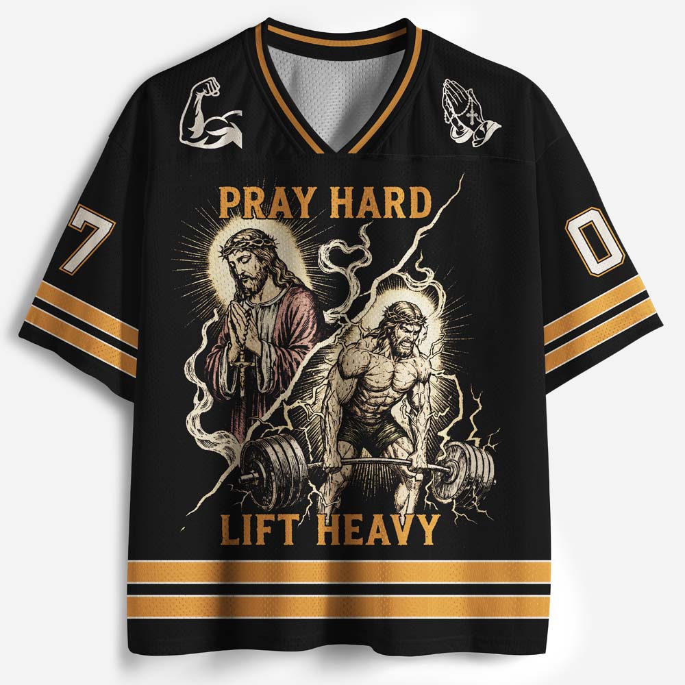 Lift Heavy Graphic Mesh Jersey