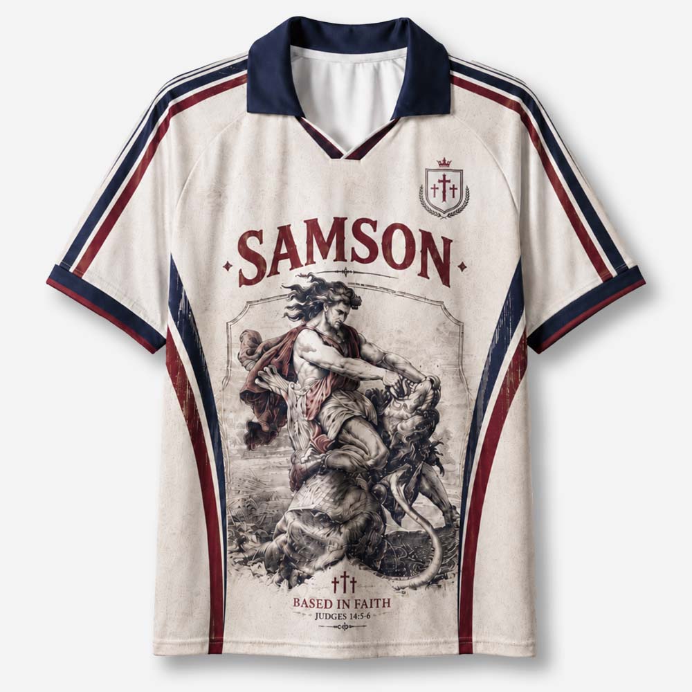 Lion Wrestler Graphic Collar Jersey