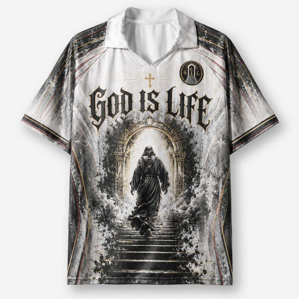 Walk Into Light Graphic Collar Jersey