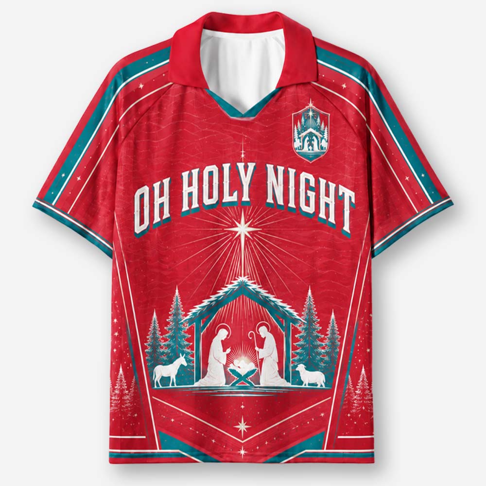 Christmas Star Graphic Collar Jersey