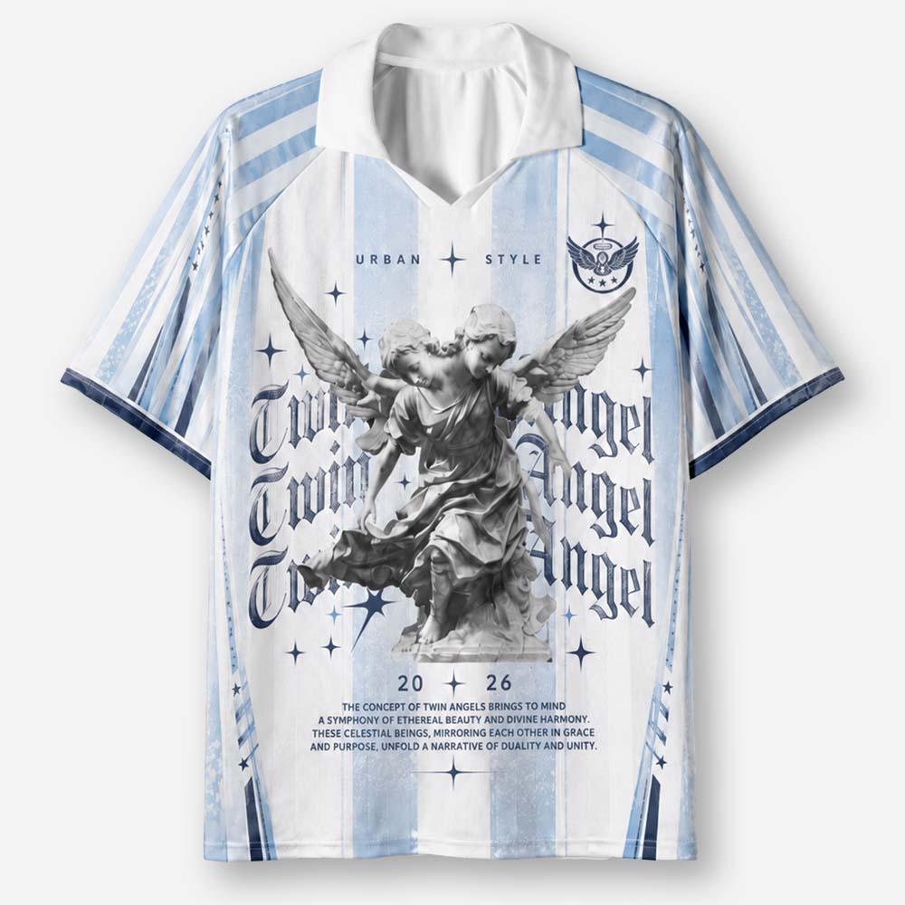 Twin Angels Graphic Collar Jersey
