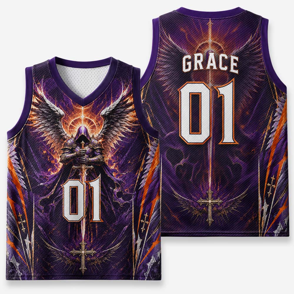Angel Warrior Graphic Mesh Jersey Tank Top