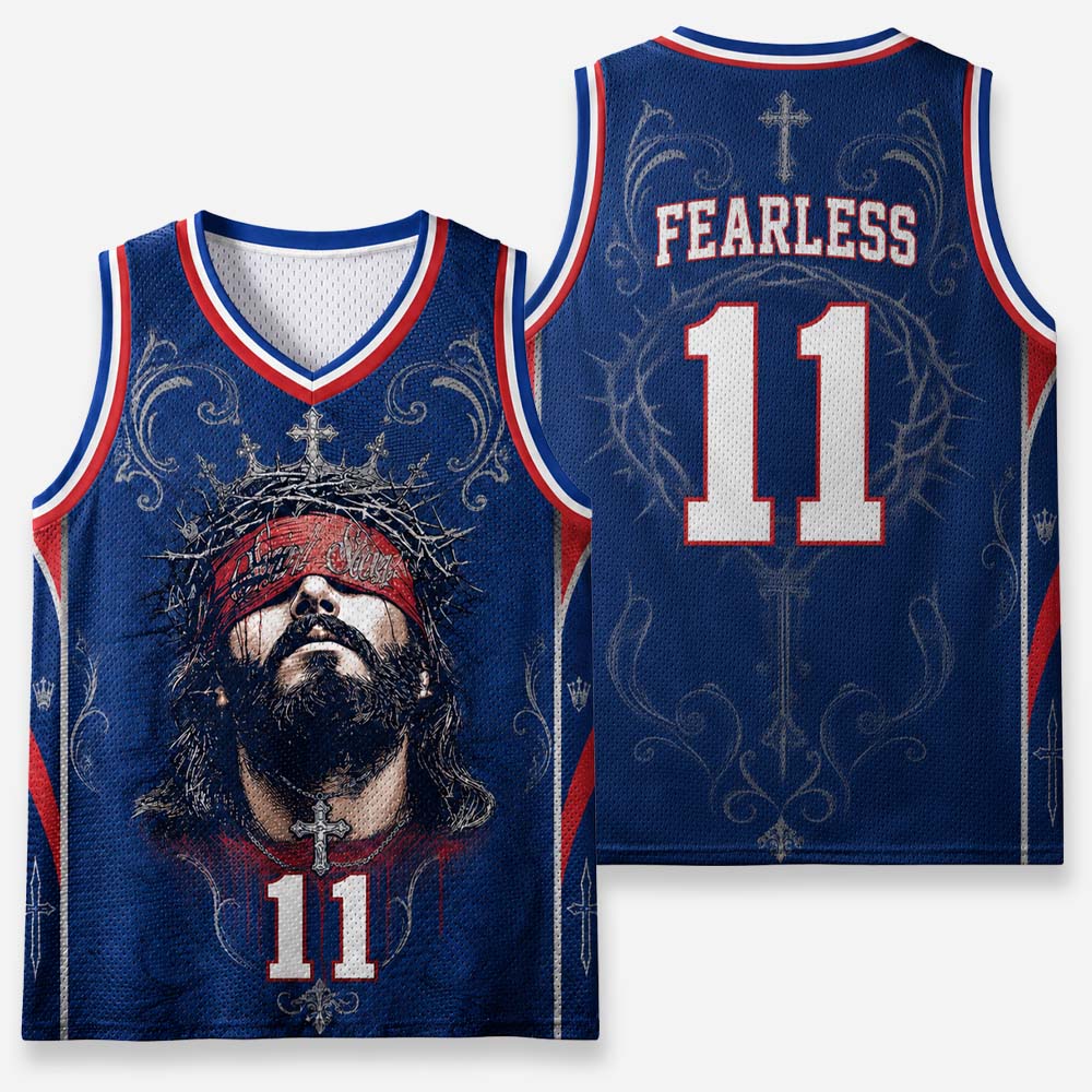 Blindfold Crown Graphic Mesh Jersey Tank Top
