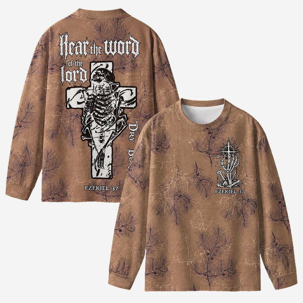 Desert Relic Eco Oversized Long-Sleeve Graphic Tees · GRS Certified