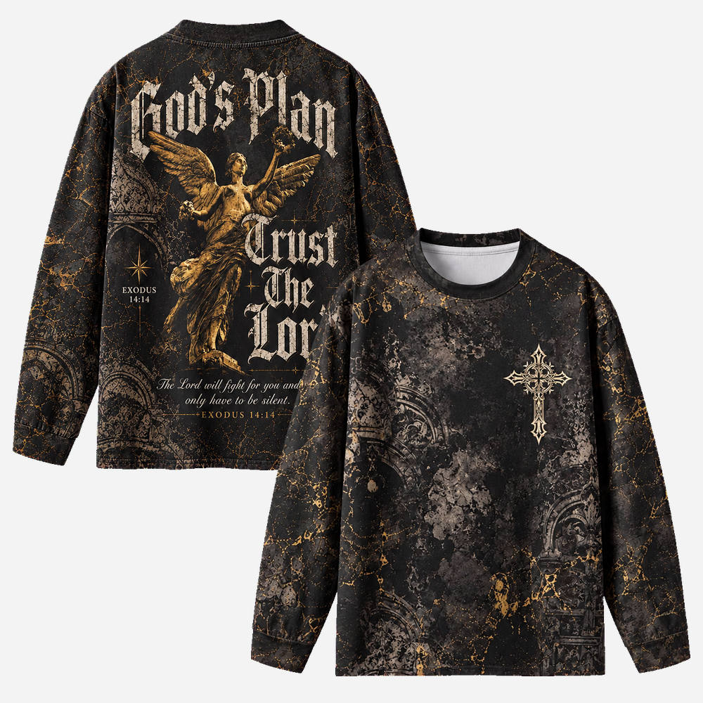 Golden Angel Eco Oversized Long-Sleeve Graphic Tees · GRS Certified