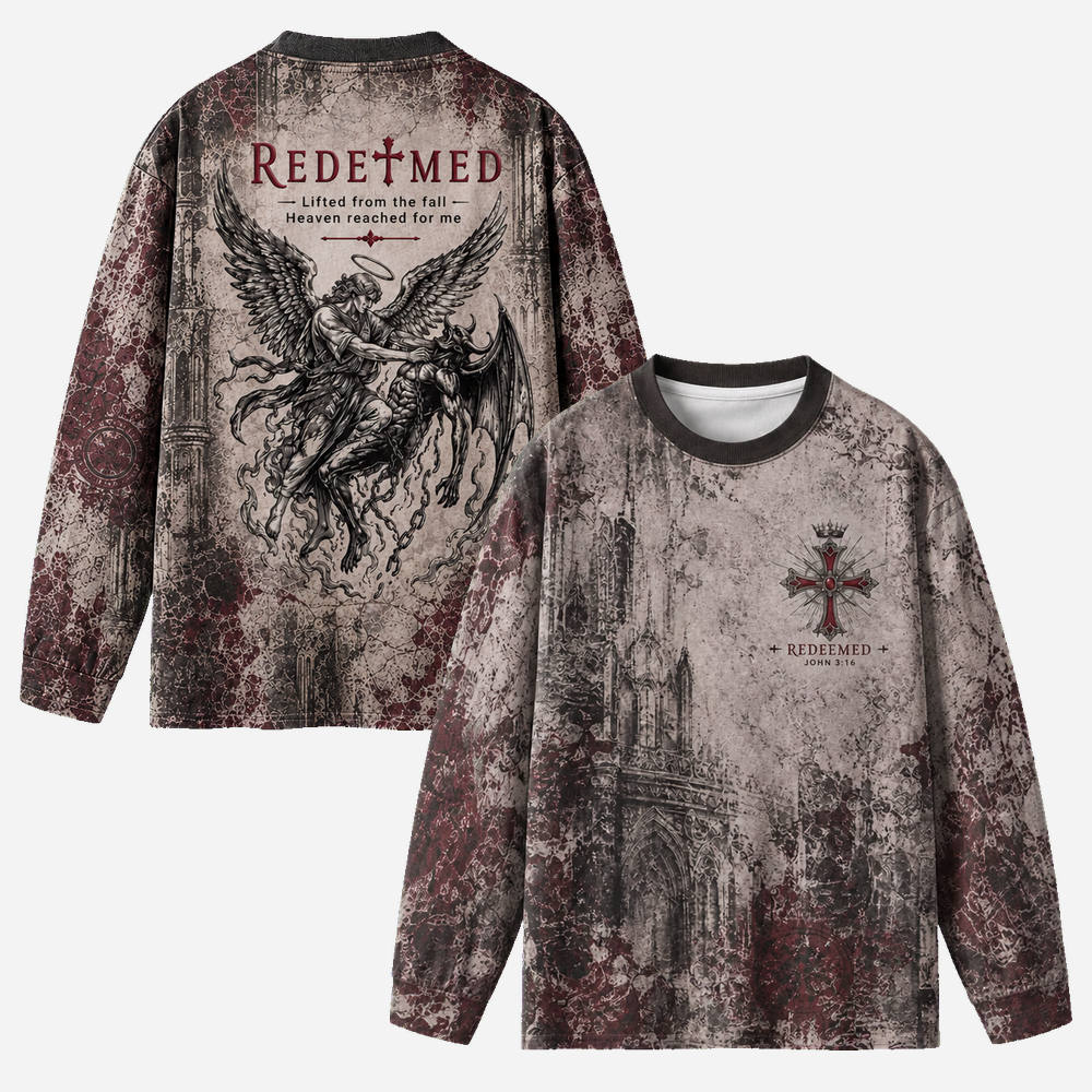 Angel Rescue Eco Oversized Long-Sleeve Graphic Tees · GRS Certified