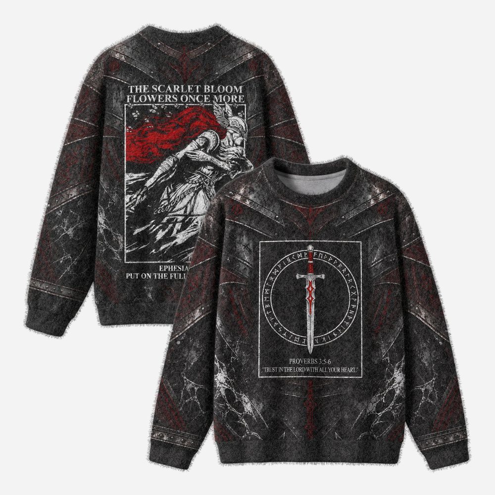 Scarlet Armor Lightweight Graphic Sweater
