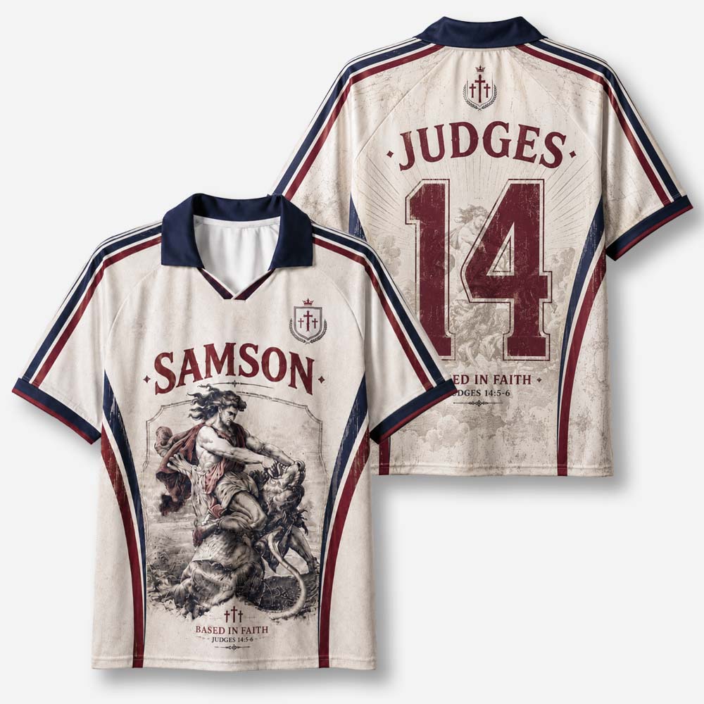 Lion Wrestler Graphic Collar Jersey