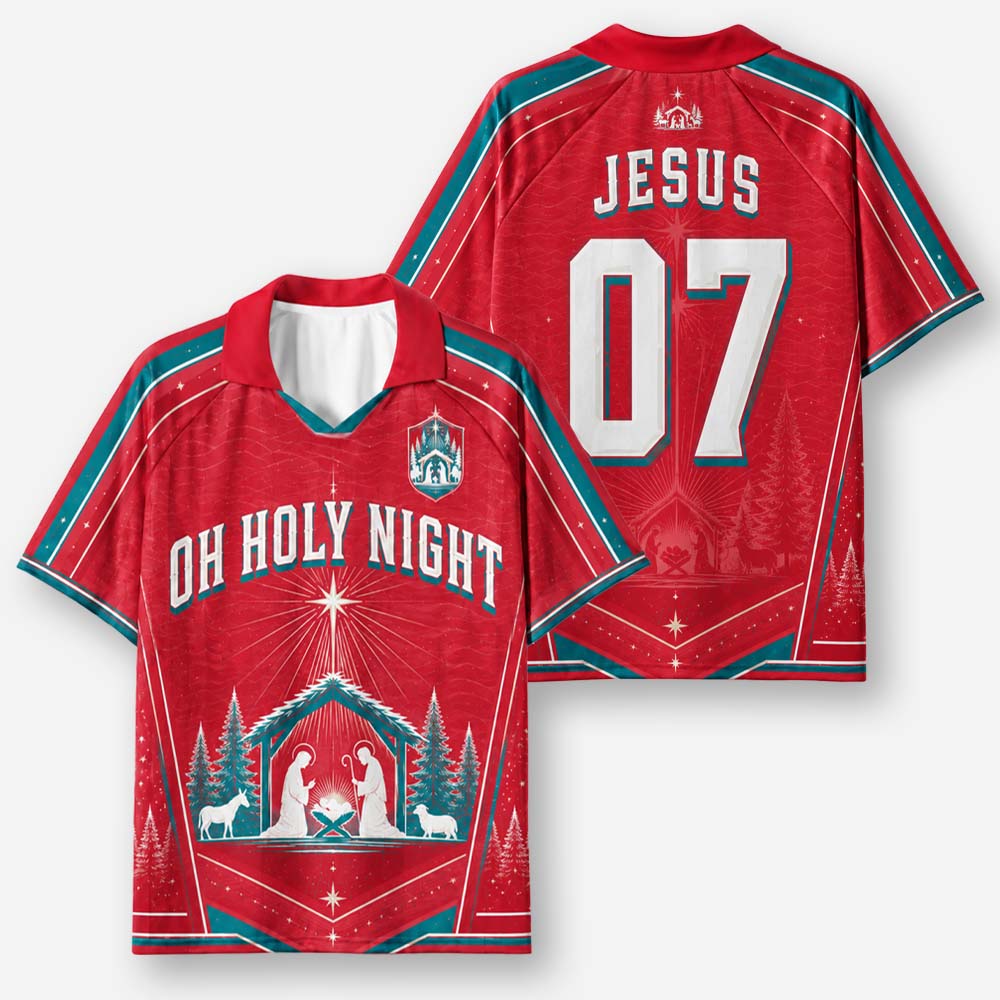 Christmas Star Graphic Collar Jersey