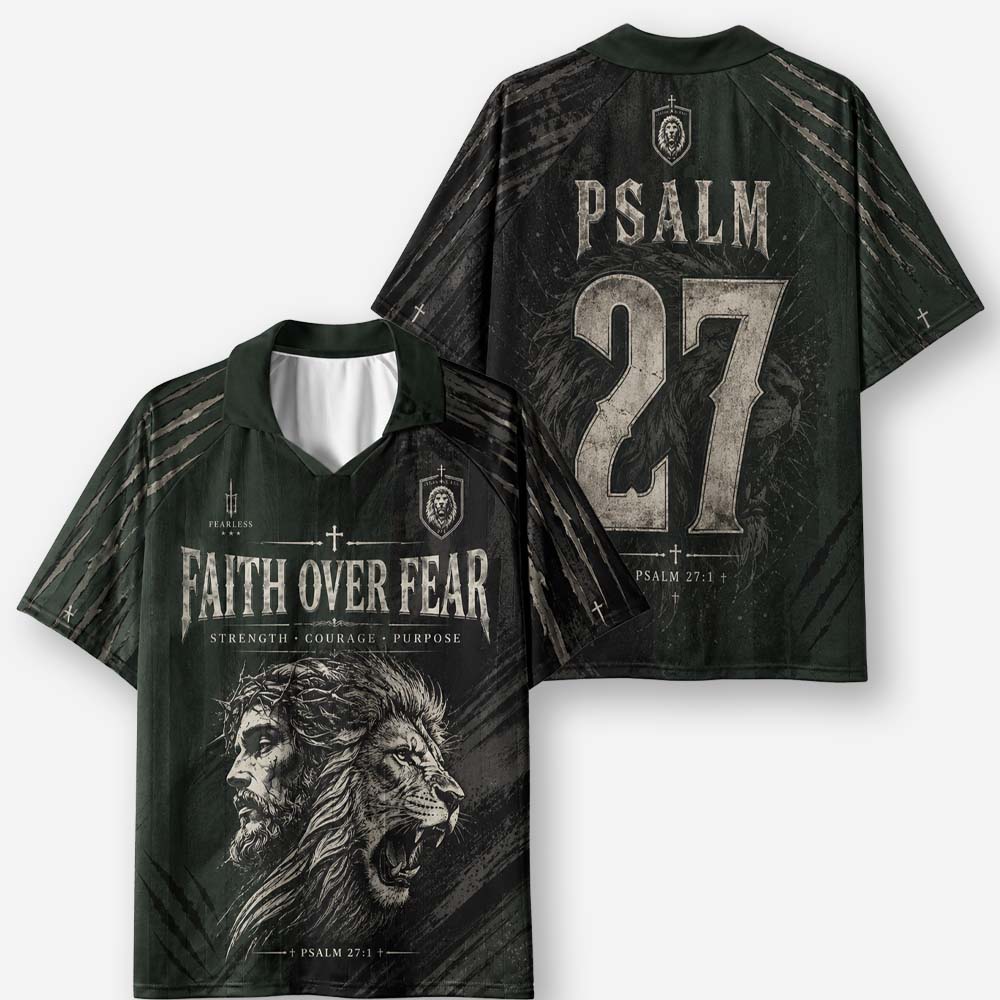 Fearless Lion Graphic Collar Jersey