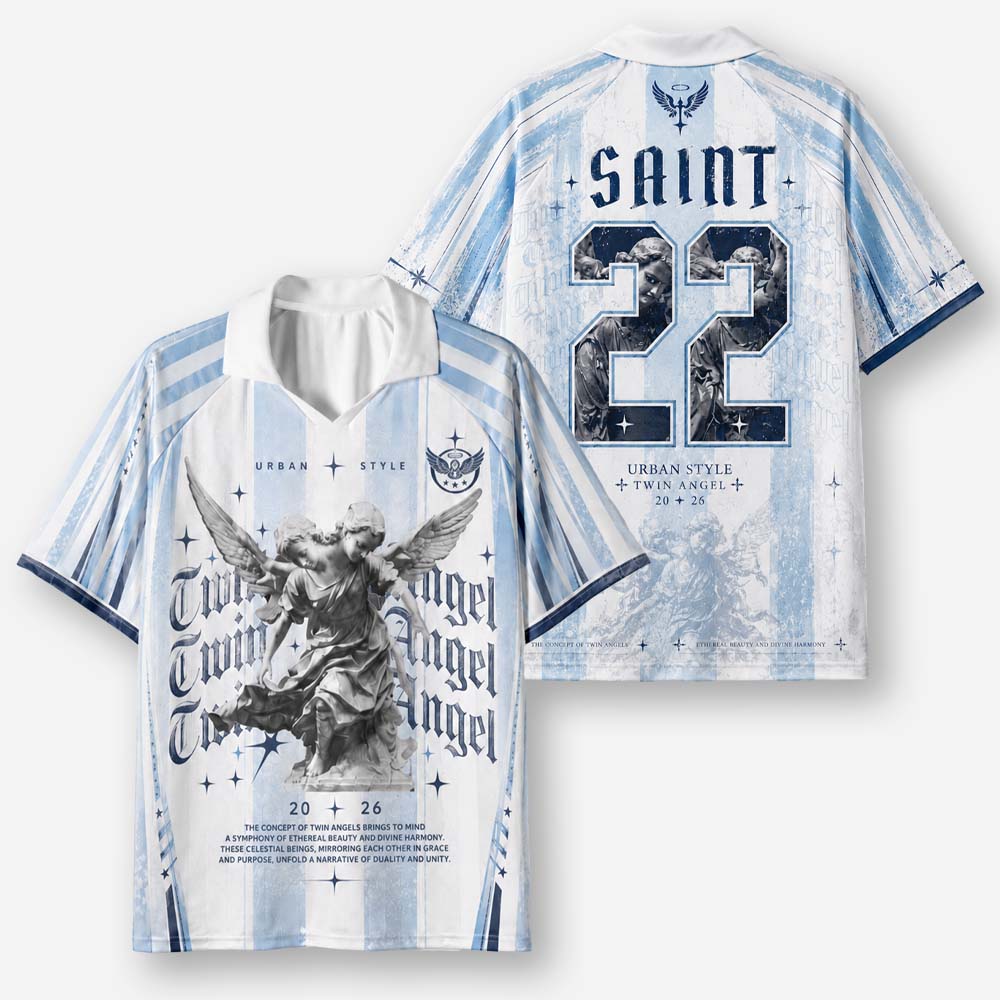 Twin Angels Graphic Collar Jersey