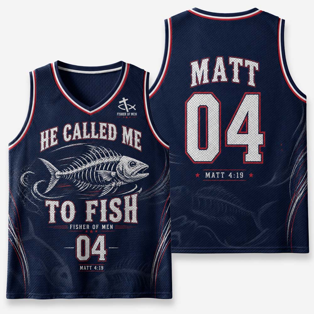 Called to Fish Graphic Mesh Jersey Tank Top