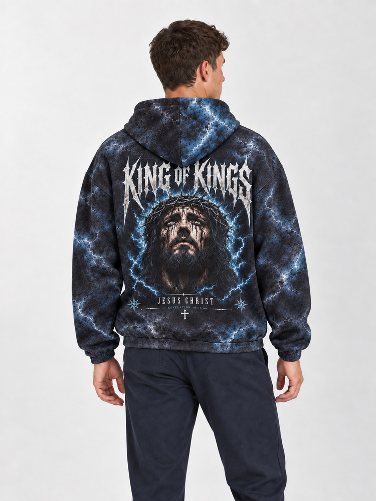Crowned Storm All Over Print Scuba Hoodie