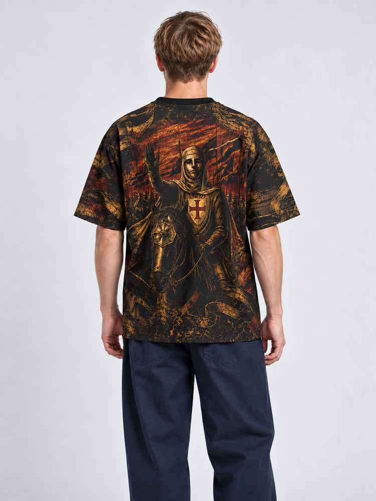 Crowned King Eco Oversized Graphic Tees · GRS Certified