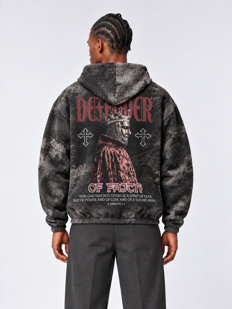 Crowned Defender All Over Print Scuba Hoodie