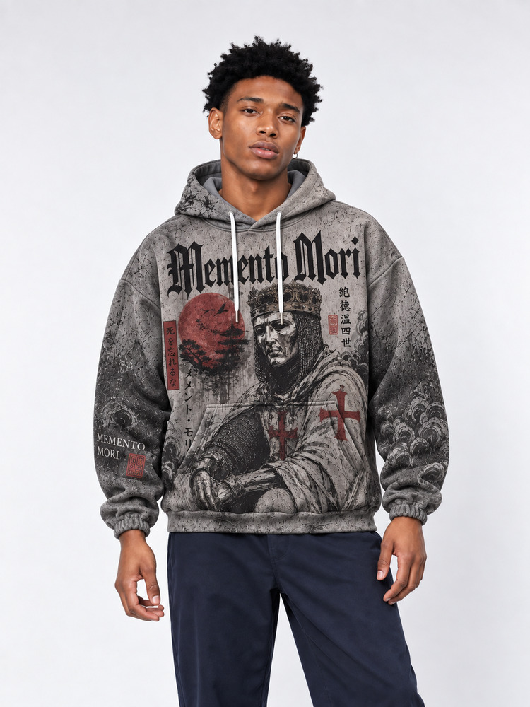 Memento Mori All Over Print Scuba Hoodie