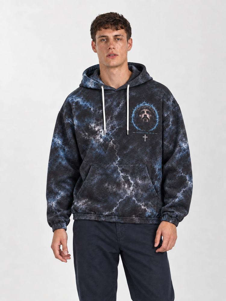 Crowned Storm All Over Print Scuba Hoodie