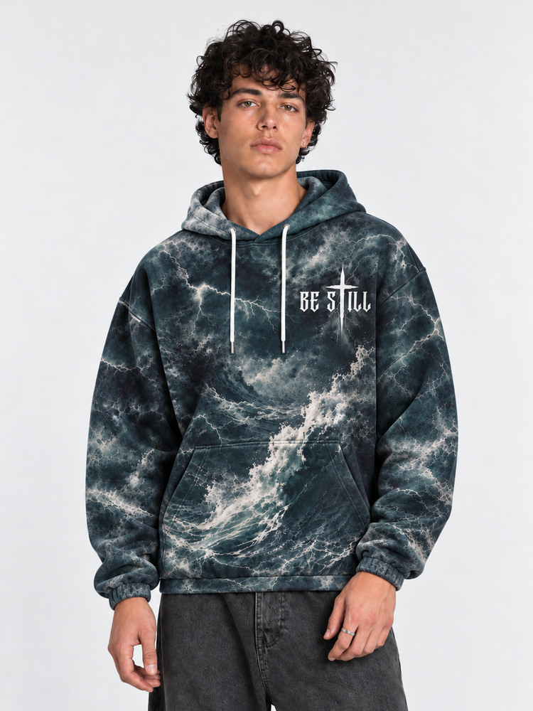 Balance in The Storm All Over Print Scuba Hoodie