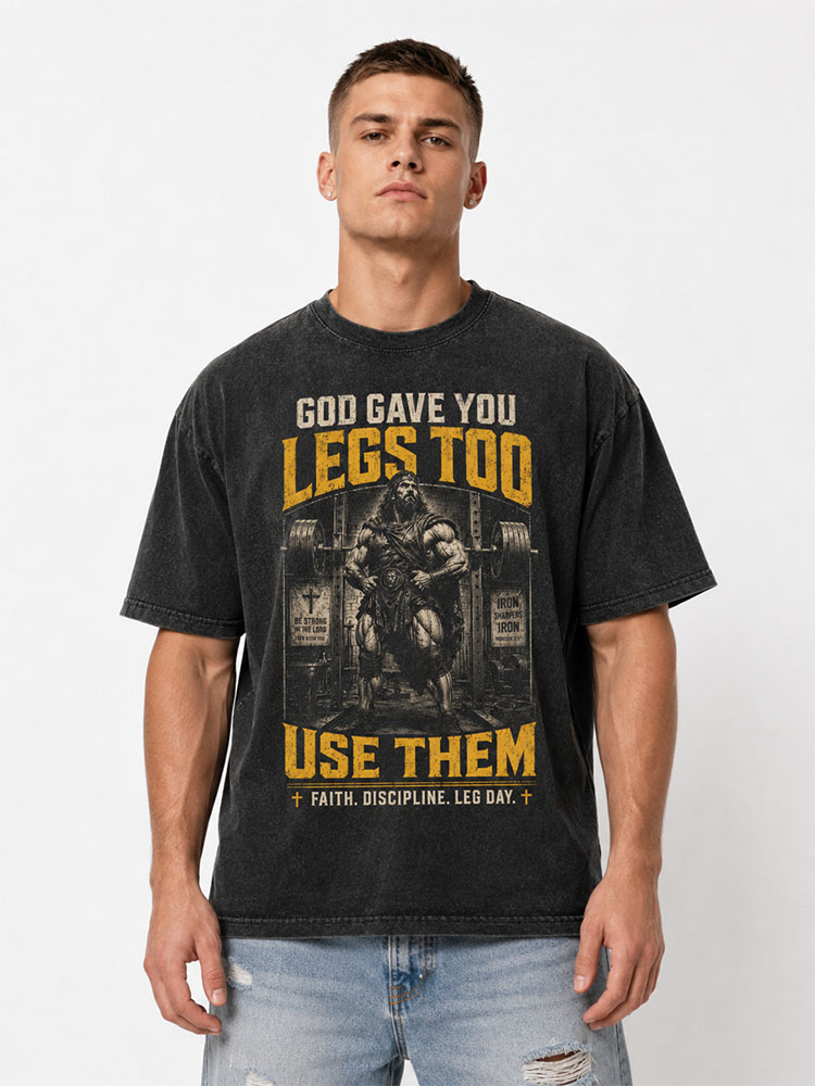  Leg Day Vintage Washed T-Shirt