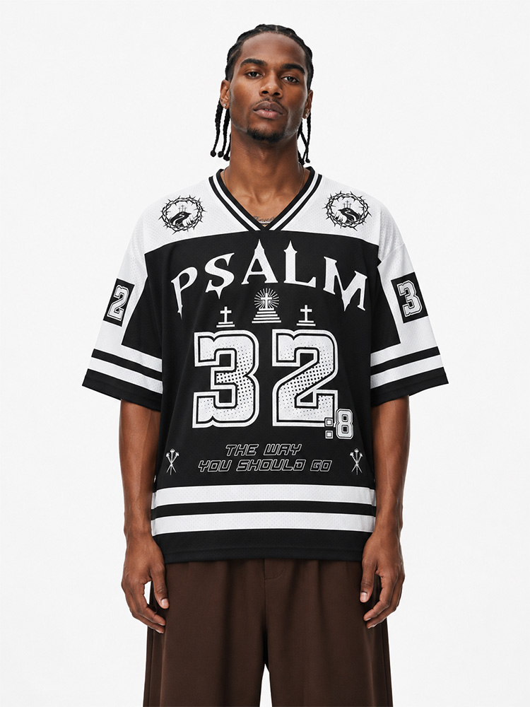 He Will Teach You Graphic Mesh Jersey