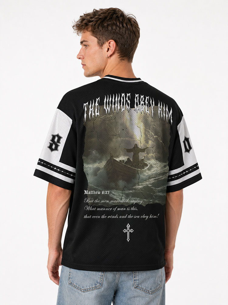 The Winds Obey Him Graphic Mesh Jersey