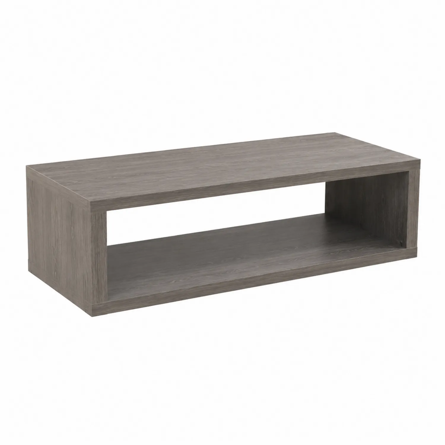Mesa de café rectangular de tablero aglomerado gris 110x60x40 cm