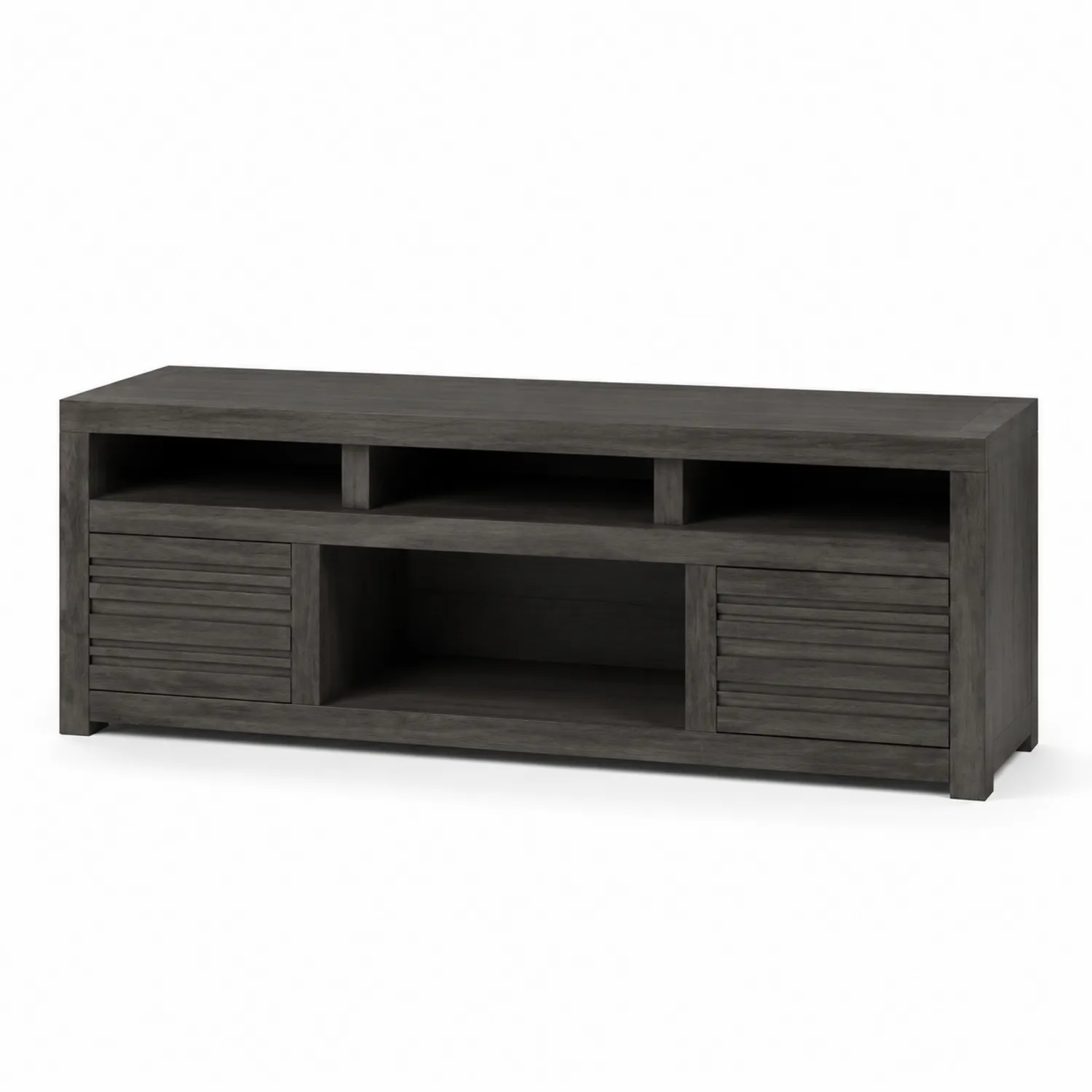 Mueble de TV de Madera Laminada Gris Oscuro 150x50x40 cm